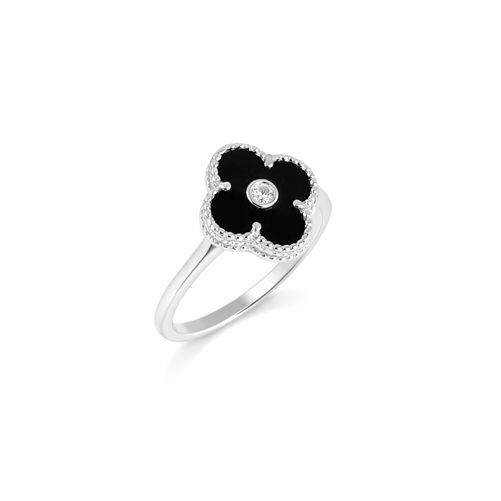 Anello in argento 925 - Anello Lucky Argento 925 Black