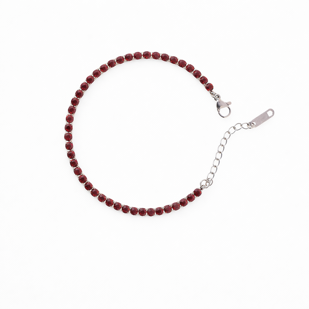 Bracciale in acciaio inossidabile - Bracciale Ayana Rubino