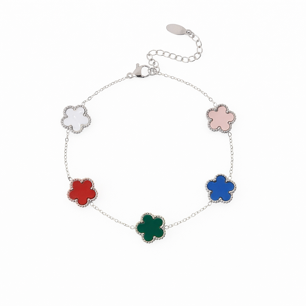 Bracciale - Bracciale Quadrifoglio Silver Multycolor