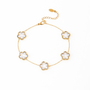 Bracciale dorato - Bracciale Quadrifoglio Gold Mother of Pearl
