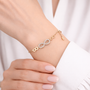Bracciale in acciaio inossidabile con zirconi - Bracciale Yara