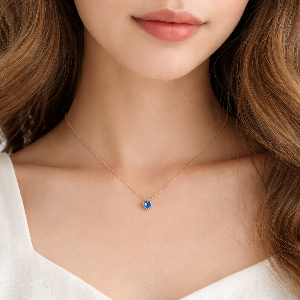 Collana pendenti con cuore - Collana Blue Heart