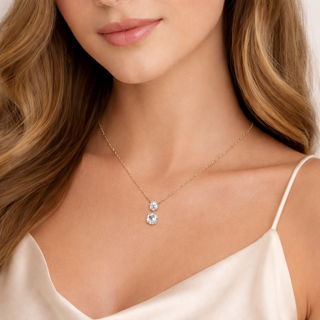 Collana pendenti dorato - Collana Rose Glow