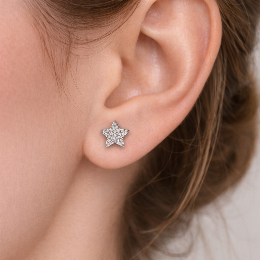 Orecchini con zirconi - Orecchini Silver Orea