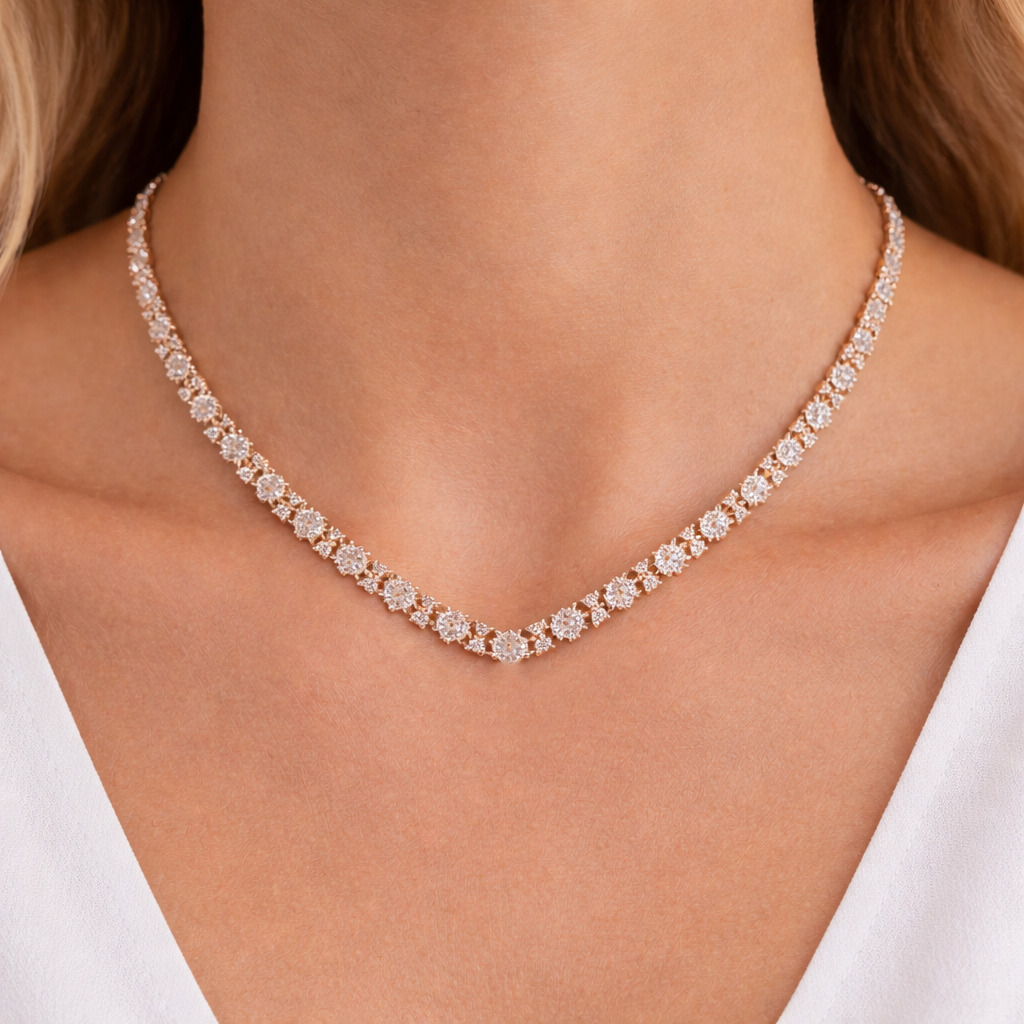 Collana dorato - Collana Petals of Light
