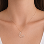 Collana dorato - Collana Half Moon