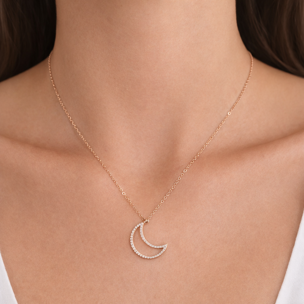 Collana dorato - Collana Half Moon