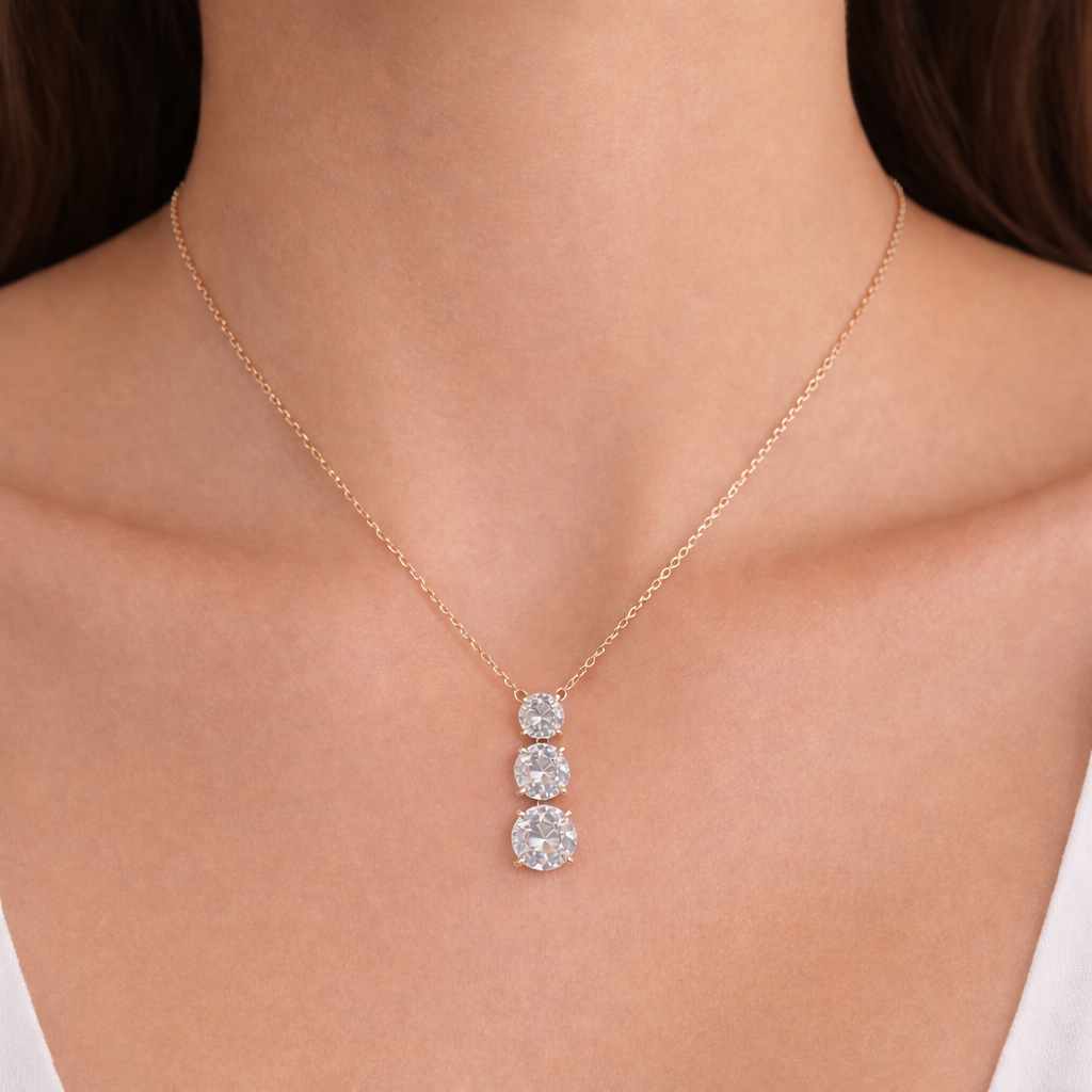 Collana pendenti dorato - Collana Precious Three