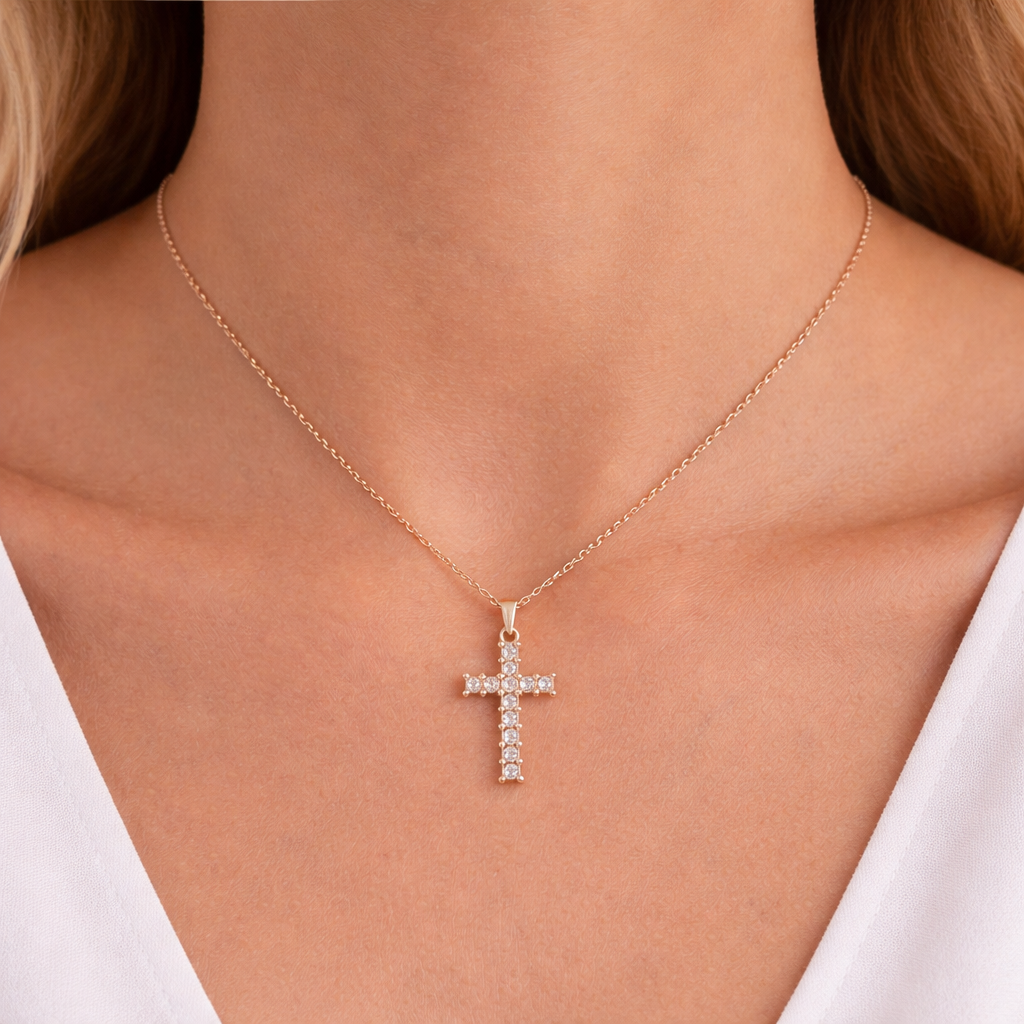 Collana con croce dorato - Collana Icon Cross Gold