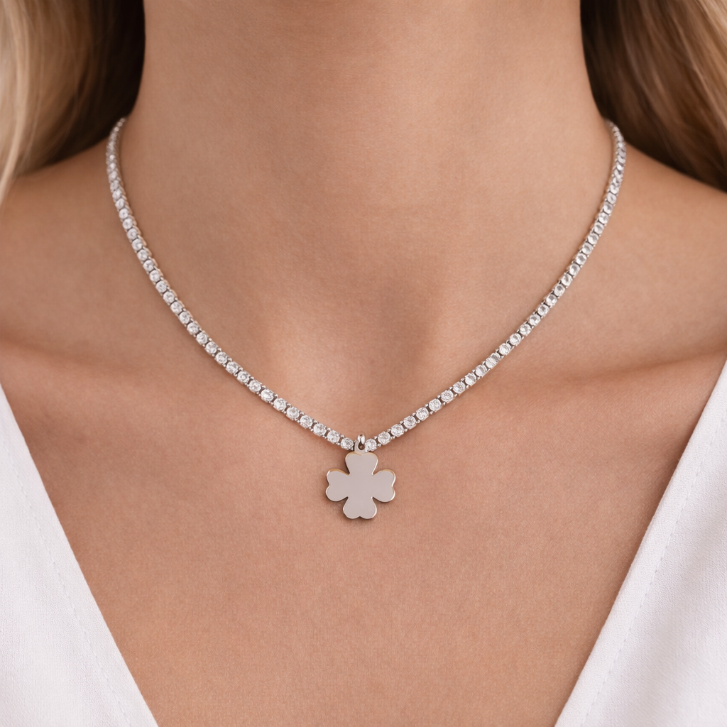 Collana pendenti - Collana Silver Clover