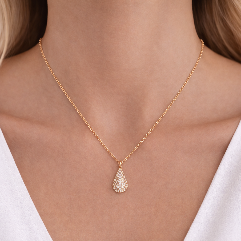 Collana dorato - Collana Drop of Light