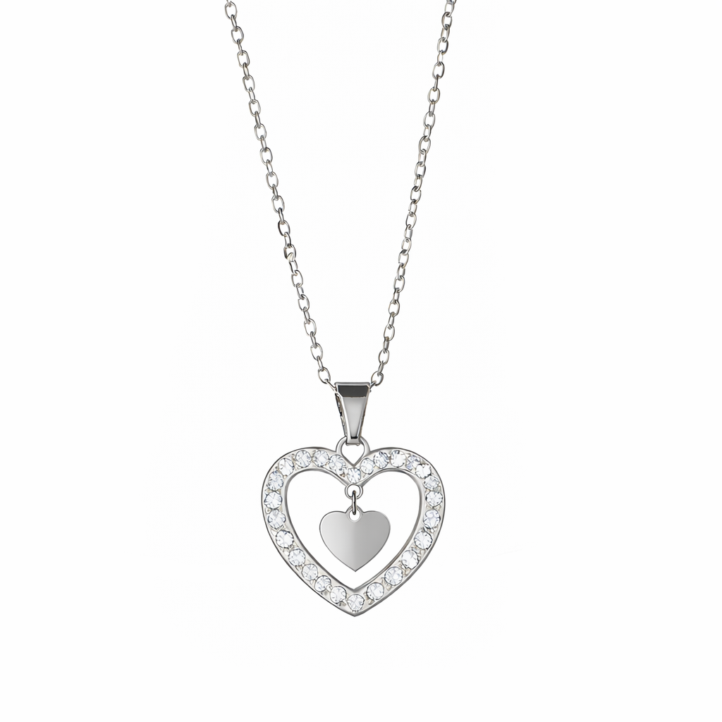 Collana pendenti con cuore - Collana Silver Love