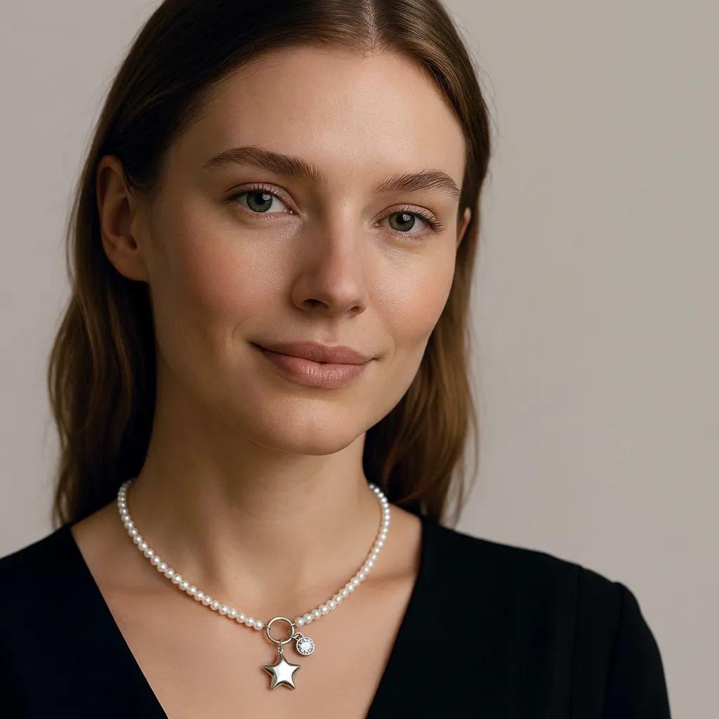 Collana - Collana Pearls Silver Star - FOTO 2