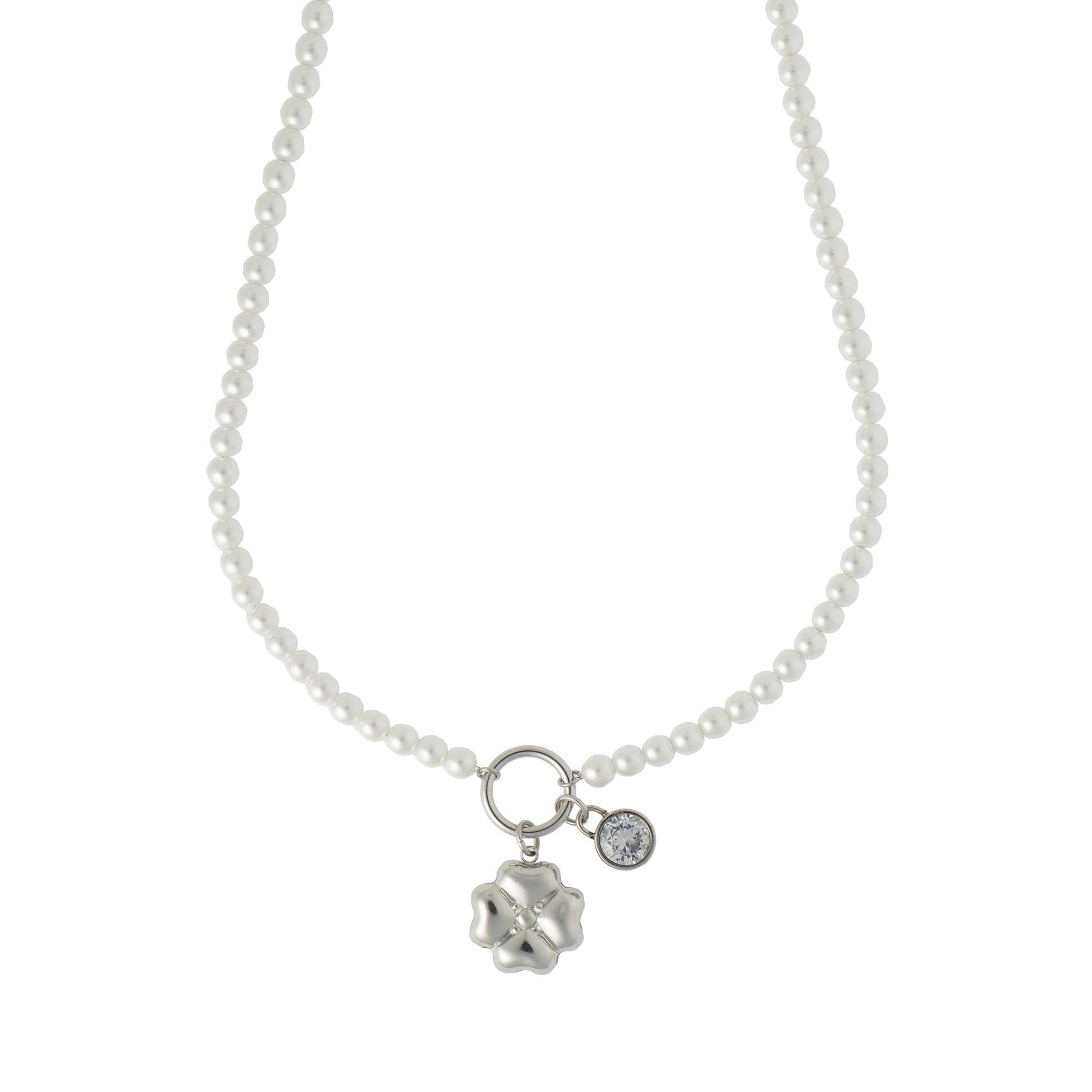 Collana con charm - Collana Dreamy Charms – Perle & Simboli - QUADRIFOGLIO
