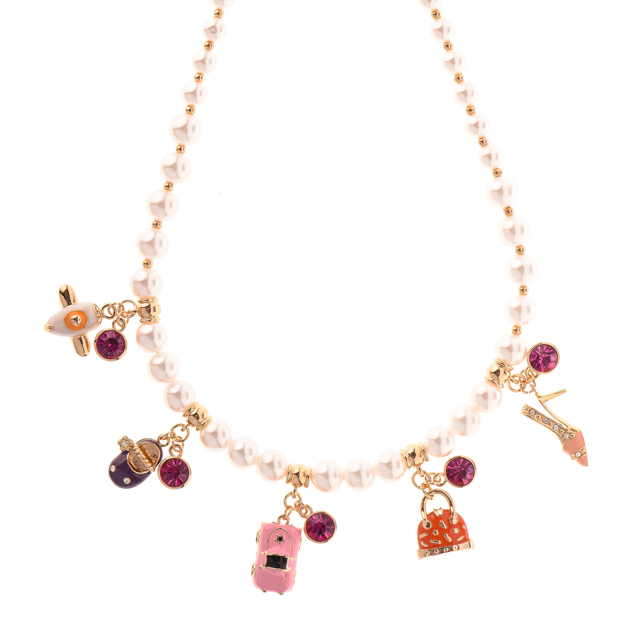 Collana con charm dorato - Collana Harmony Pearls Icons