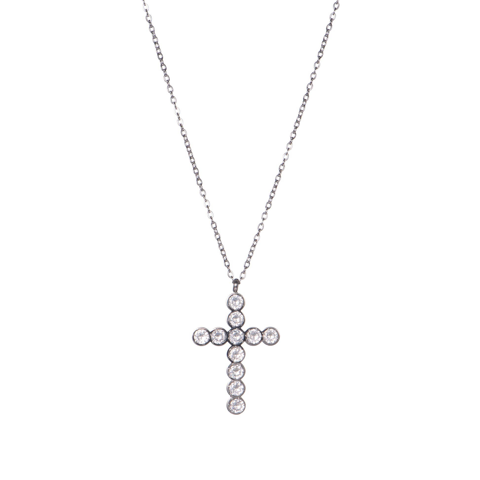 Collana con croce dorato - Collana Bubble Cross - ARGENTO