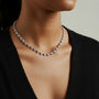 Collana con cuore argentato con zirconi - Collana Glow Heart