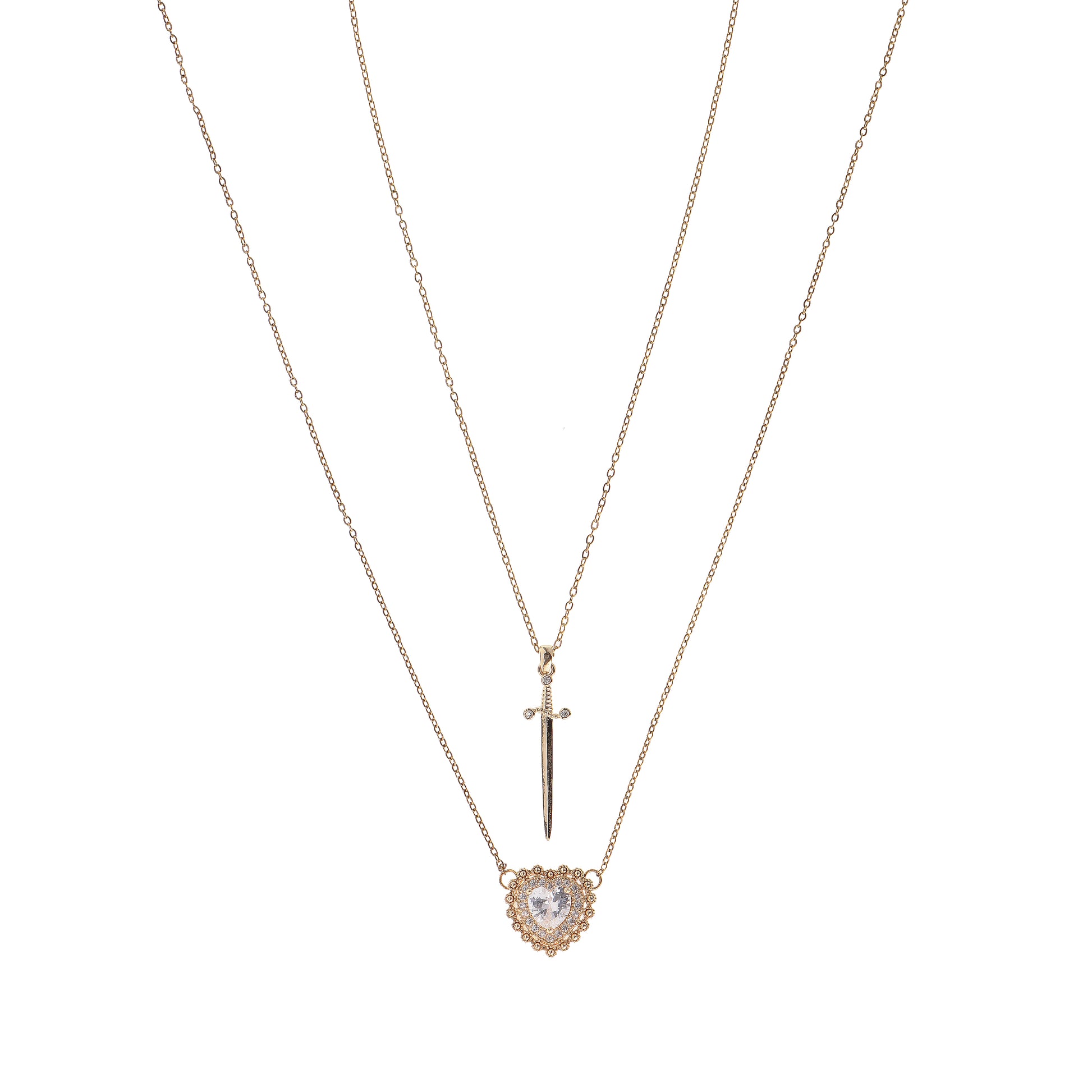 Collana con cuore dorato - Collana Dual Soul
