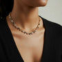 Collana con cuore dorato - Collana Gold Black and White Hearts - FOTO 2