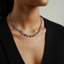 Collana con cuore dorato - Collana Gold Blue Hearts - FOTO 2