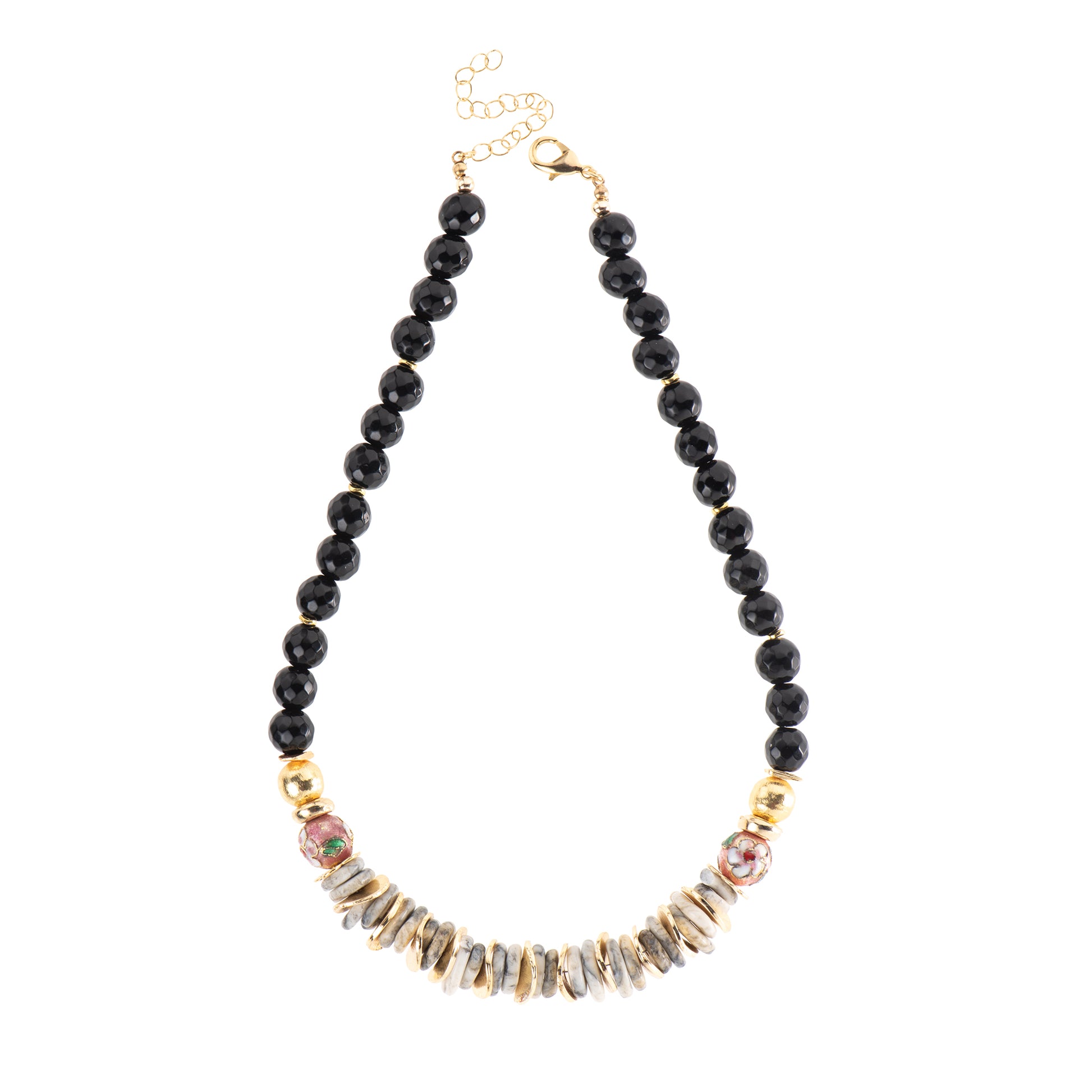 Collana dorato - Collana Black Marble
