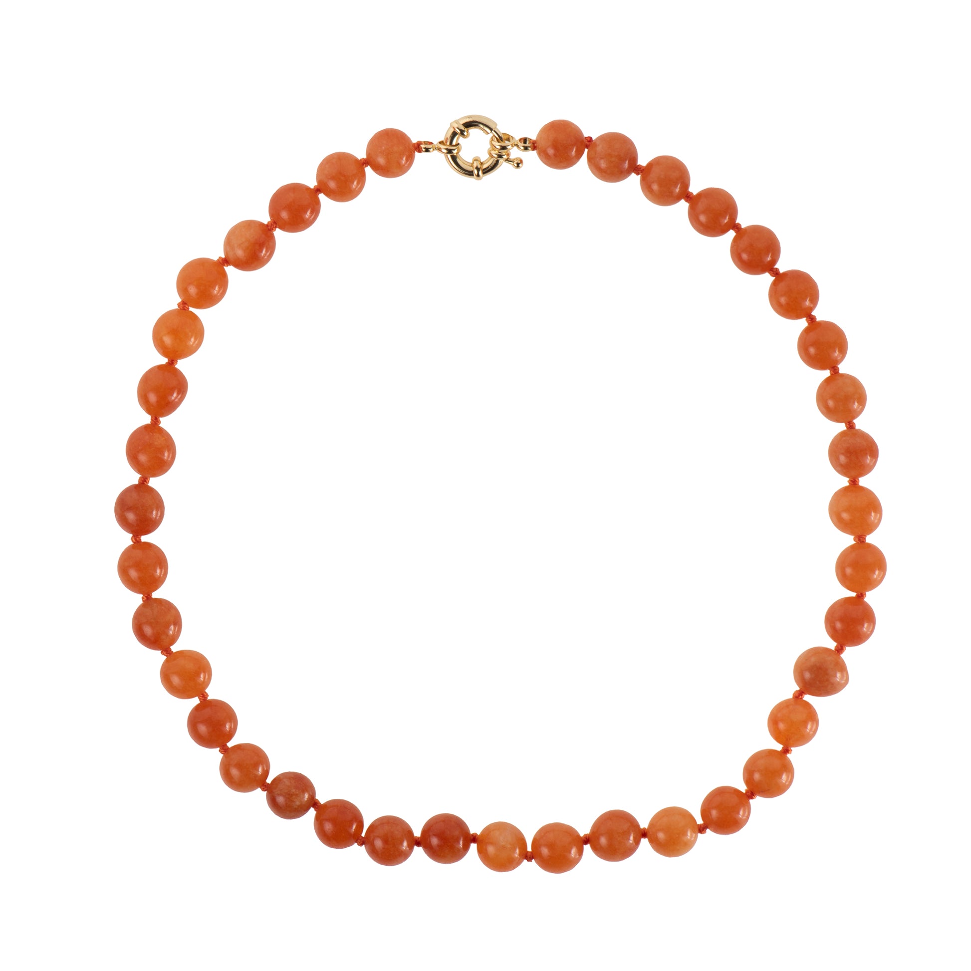 Collana dorato - Collana Bold Summer Beads - ARANCIONE