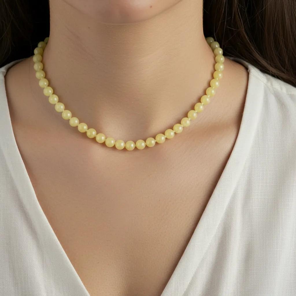 Collana dorato - Collana Bold Summer Beads - GIALLO - FOTO 2