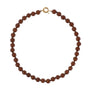 Collana dorato - Collana Bold Summer Beads - MARRONE