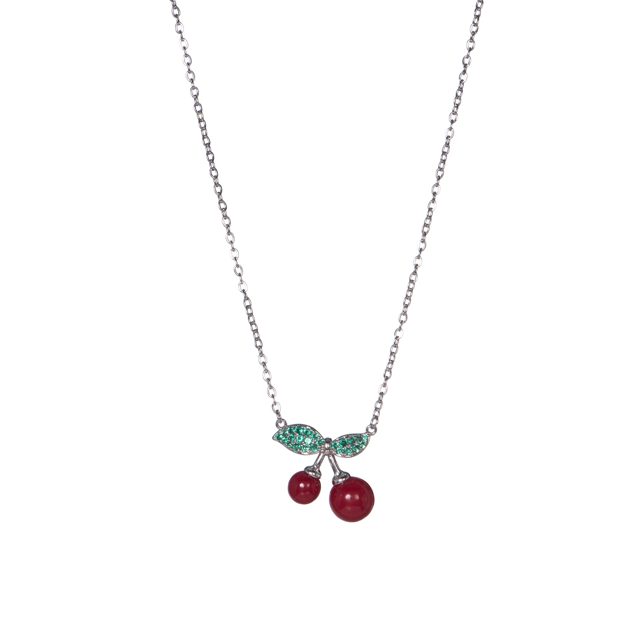 Collana dorato - Collana Cherry Glow Silver