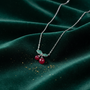 Collana dorato - Collana Cherry Glow Silver - FOTO 2 