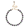 Collana dorato - Collana Gold Flowers Blue