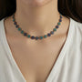 Collana dorato - Collana Gold Flowers Blue - FOTO 2