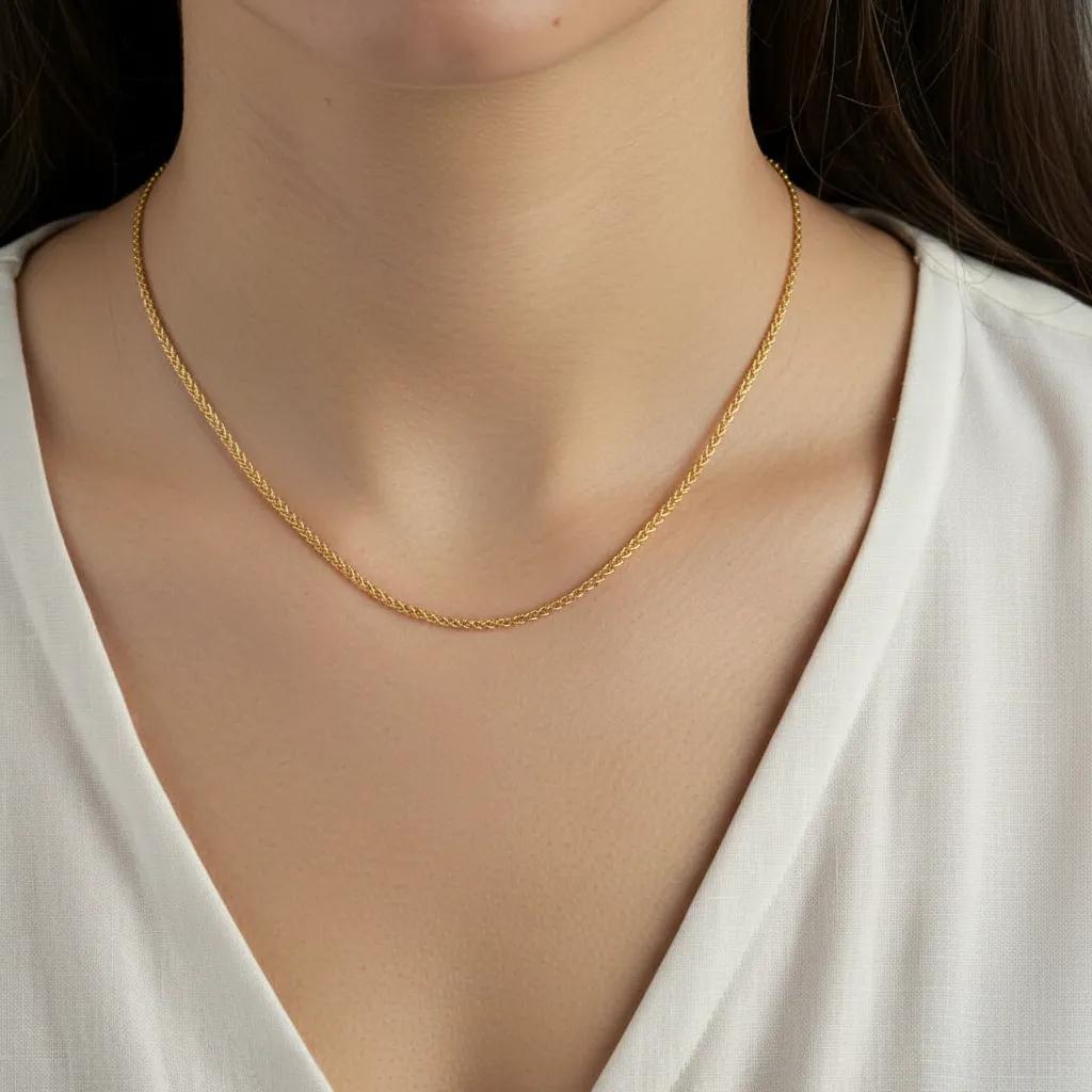 Collana dorato - Collana Gold Padlock Bond - FOTO 2