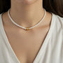 Collana dorato - Collana Golden Spheres & Pearls - FOTO 2