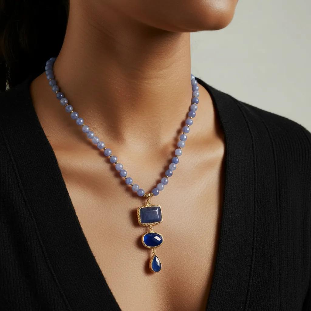 Collana dorato - Collana Mediterranea Cobalto