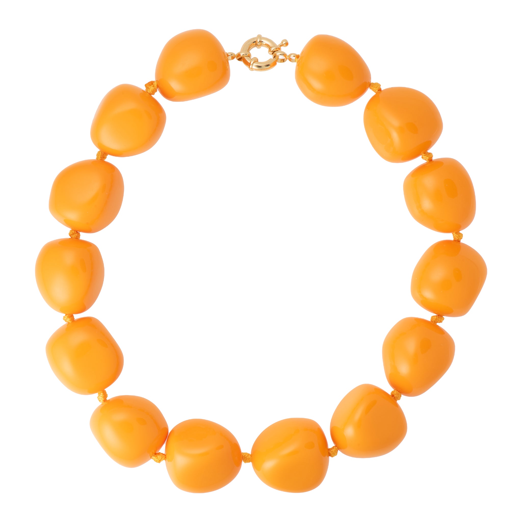 Collana dorato - Collana Pebble Gold - ARANCIONE