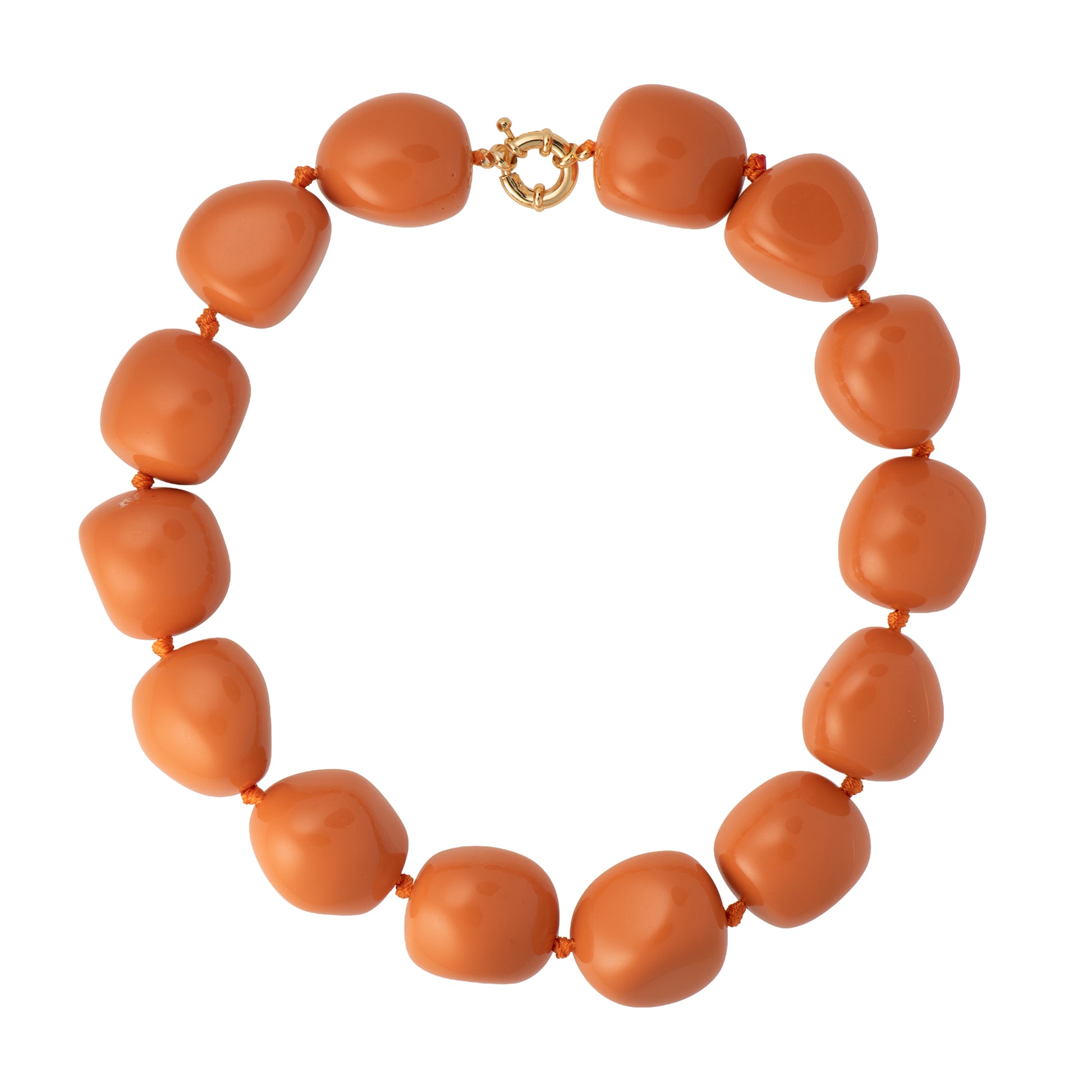 Collana dorato - Collana Pebble Gold - MARRONE