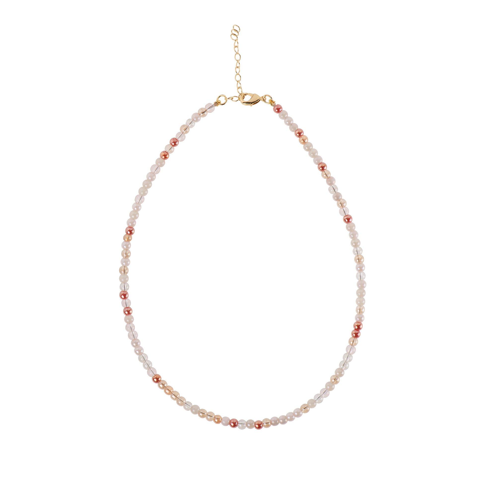 Collana dorato - Collana Salty Beads Gold - MULTICOLOR BIANCO