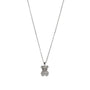 Collana pendenti con charm con zirconi - Collana Icy Teddy Silver