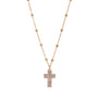 Collana pendenti con croce dorato - Collana Rosary Bold Cross