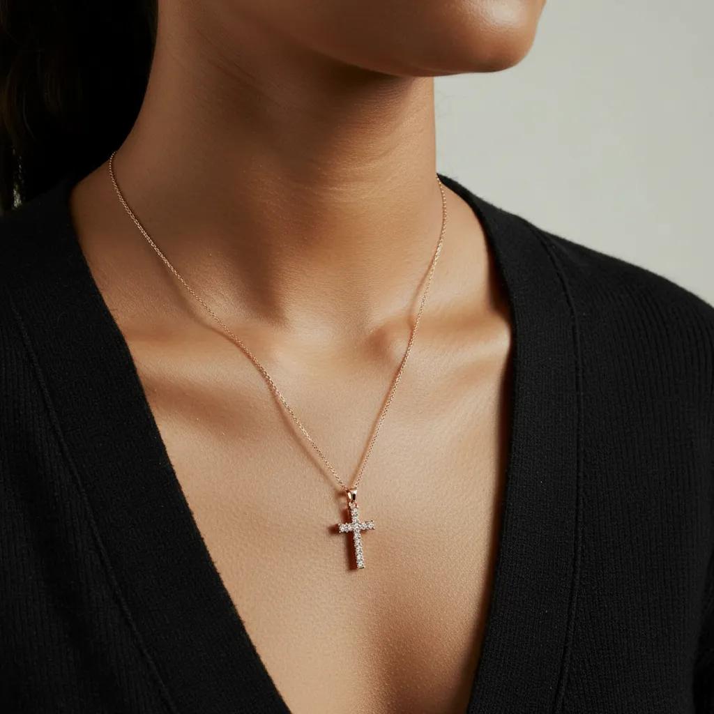 Collana pendenti con croce dorato - Collana Siennas Gold Silver - FOTO 2