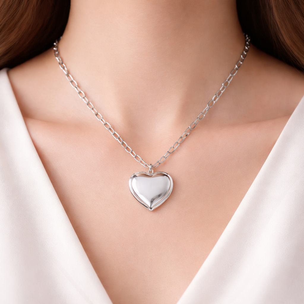 Collana pendenti con cuore - Collana Silver Love 1 - FOTO 2