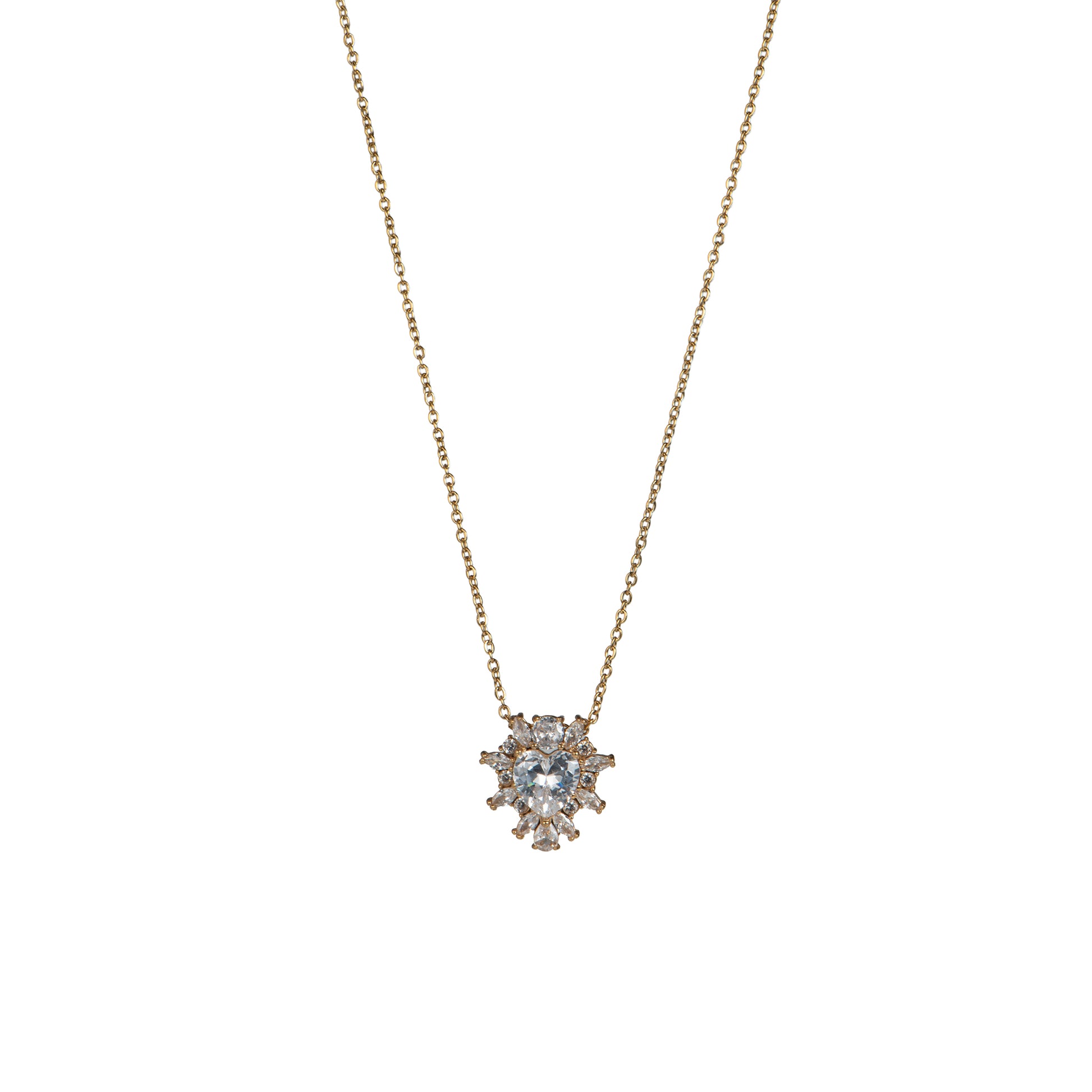 Collana pendenti con cuore dorato - Collana Gold Bright Heart