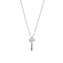Collana pendenti con zirconi - Collana Bow Tassel Silver
