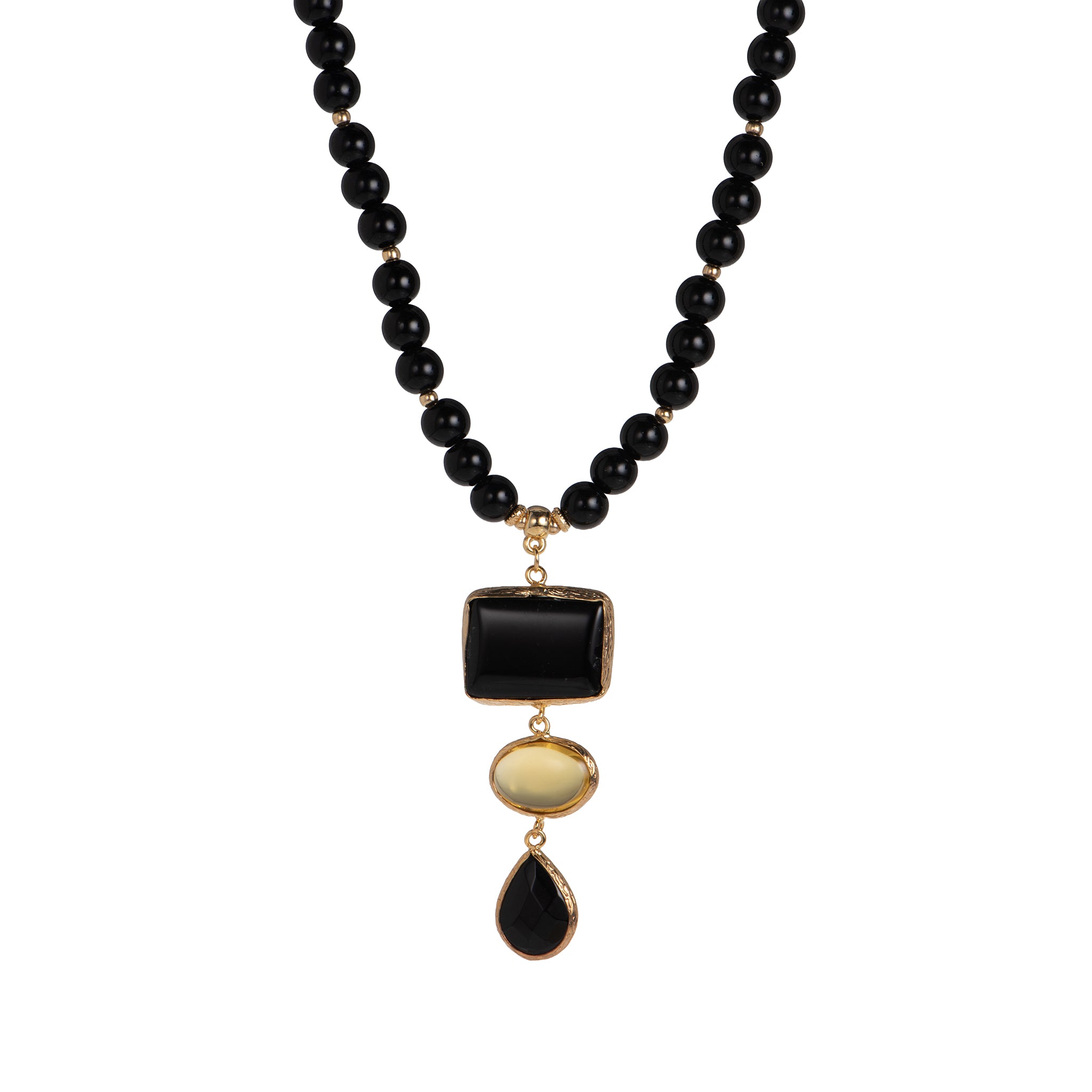 Collana pendenti dorato - Collana Mediterranea Black - FOTO 2