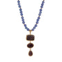 Collana pendenti dorato - Collana Mediterranea Violet and Brown
