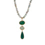 Collana pendenti dorato - Collana Mediterranea White and Green