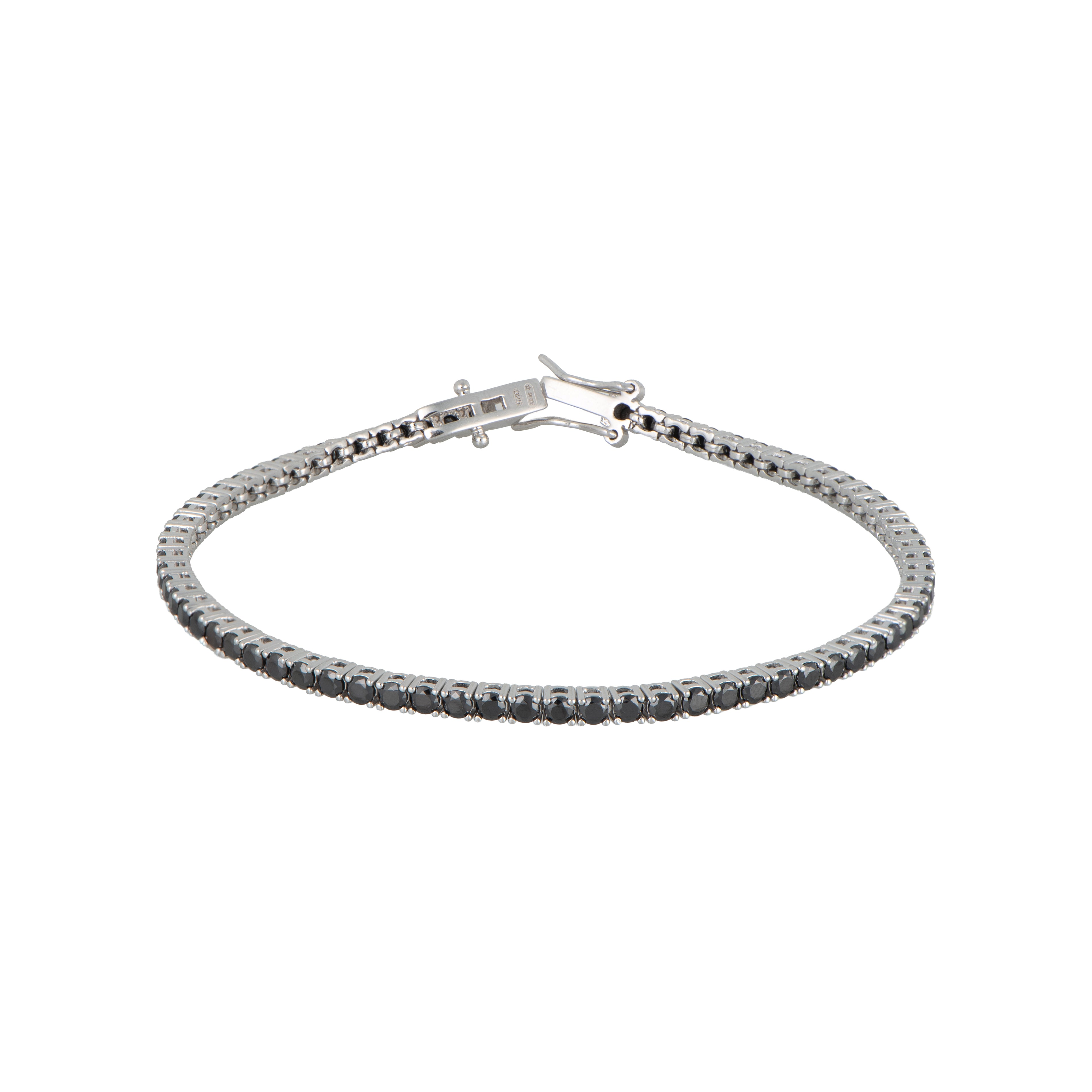 Gioiello in argento 925 con zirconi - Tennis Silver Black S