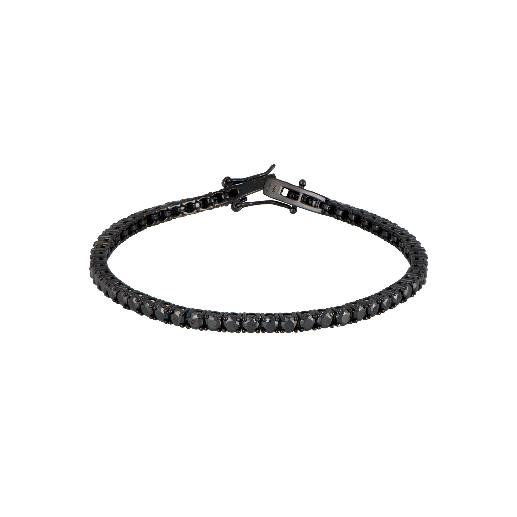 Gioiello in argento 925 con zirconi - Tennis Total Black