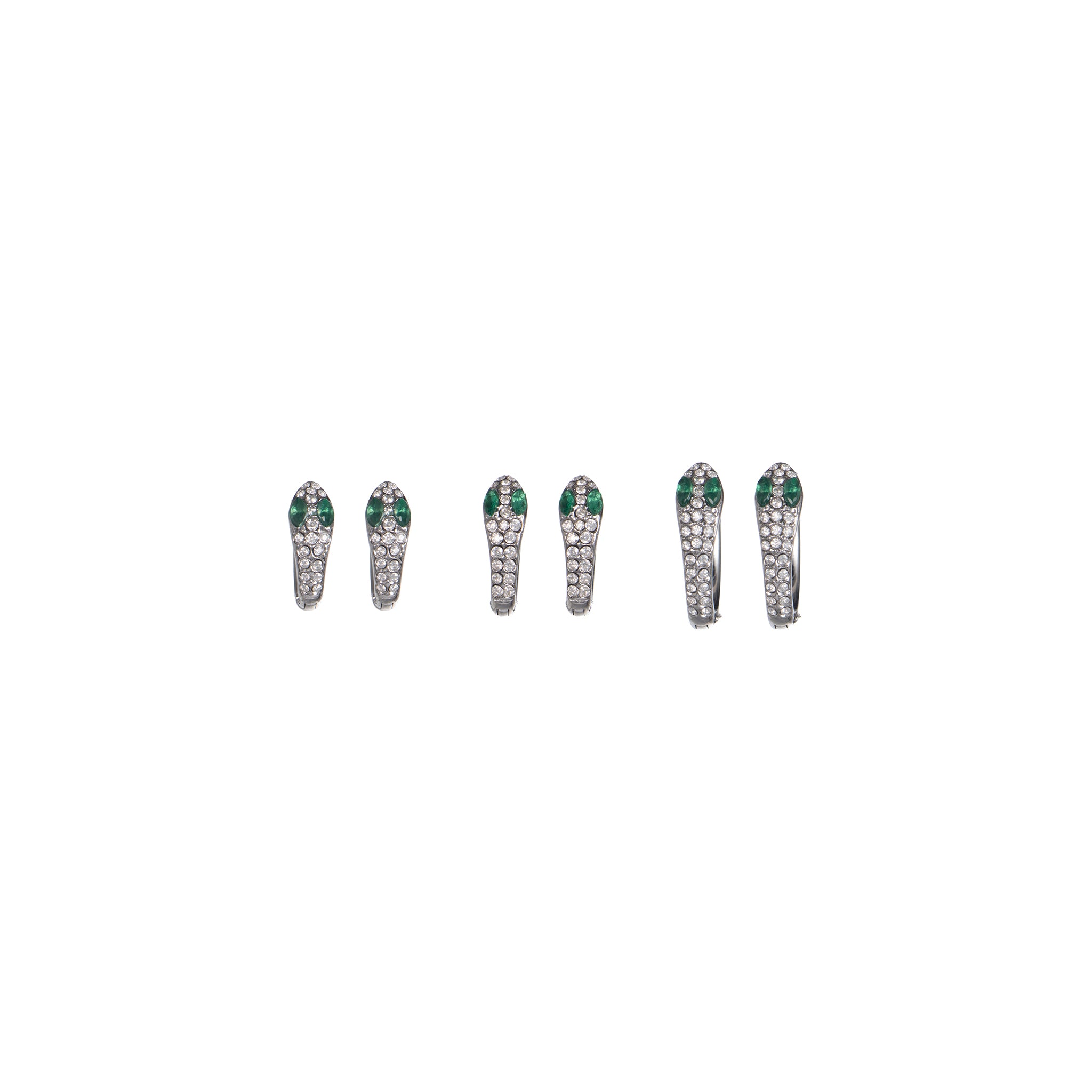 Orecchini ARGENTATI con zirconi - Orecchini Viper Glow